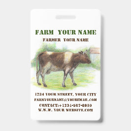 Crachá Fazenda de vacas