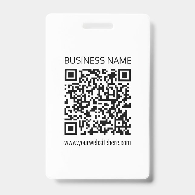 Crachá Fazer um código de QR comercial instantaneamente e (Frente)