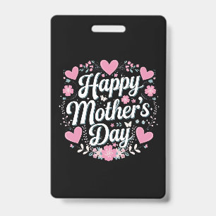 Crachá Feliz Dia de as mães, Bela Mãe, Avó