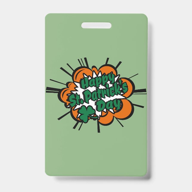Crachá Feliz Dia de São Patrício (Frente)