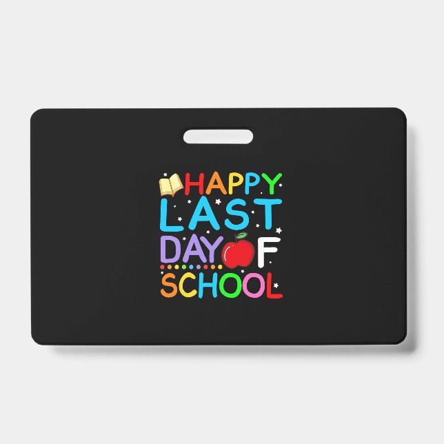 Crachá Feliz Dia Passado Da Graduação Escolar (Frente)
