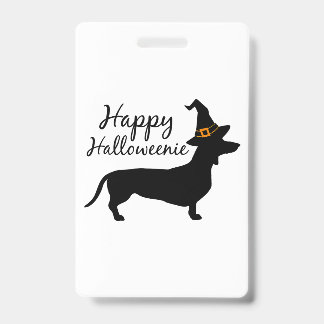 Crachá Feliz Halloweenie Dachshund Dog Halloween Bruxelle
