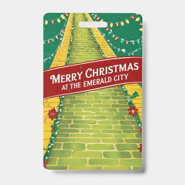 Crachá Feliz Natal Cidade Esmeralda (Frente)