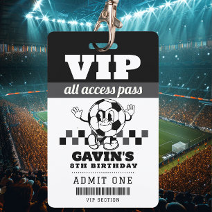 Crachá Festa de aniversário personalizada de futebol favo