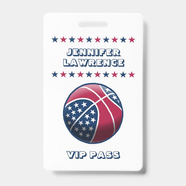 Crachá Festa de Basquete de 4 de Julho (Frente)