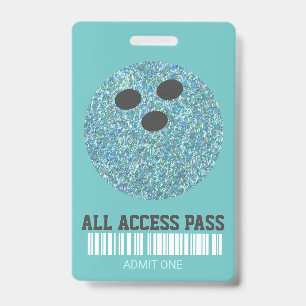 Crachá Festa de boliche, Passagem VIP, Convite, garota jo