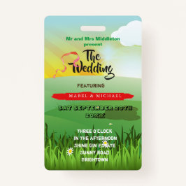 Crachá Festival Russo de Convite para Casamento Campos Di