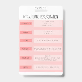 Crachá Fetal Monitoring Nurse Reference Badge