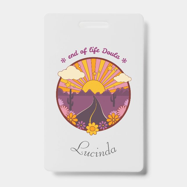 Crachá Fim de vida Doula, enfermeira de asilo (Front)