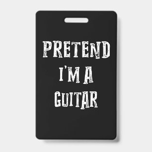 Crachá Fingir que sou um traje de guitarra casais