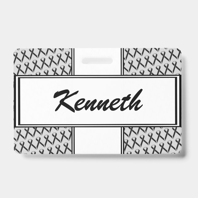 Crachá Fita Padrão Negra de Kenneth Yoncich (Frente)
