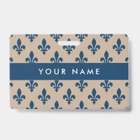 Fleur de Lis Pattern, Francês, Real, Azul Marinho