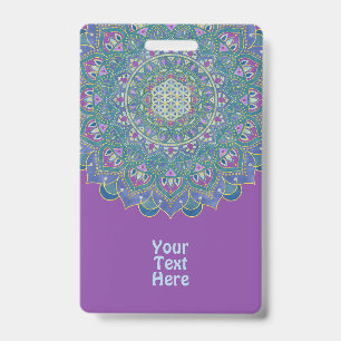 Crachá Flor da Vida - Mandala Estilo Índia 1