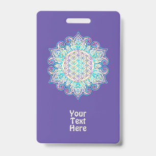 Crachá Flor da Vida - Mandala Indiana 2