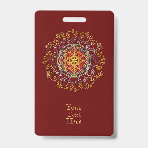 Crachá Flor Da Vida - Vintage Ornament Mandala 1