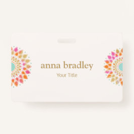 Crachá Flor de Lotus Colorida