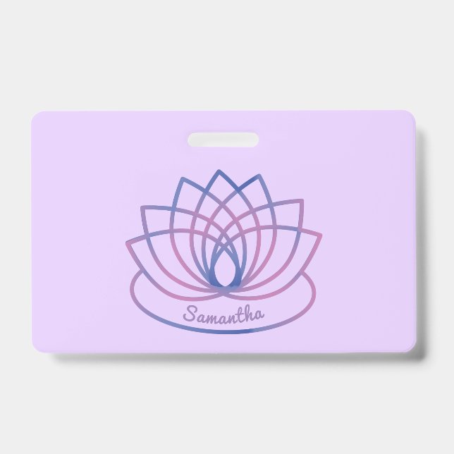 Crachá Flor de Lótus Rosa e Roxa (Frente)