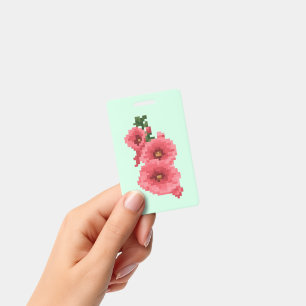 Crachá Flor de Malva-Rosa Pixelada