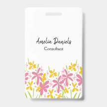 Floral Rosa e Amarelo Bonito