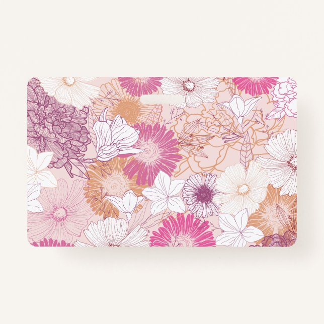 Crachá Floral Sem Sede (Verso)