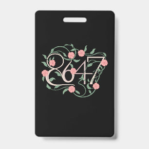 Crachá Floral Sutil Anti Trump 8647 86 47 Boho