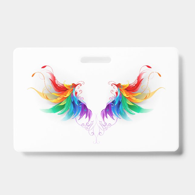 Crachá Fluffy Rainbow Wings (Frente)