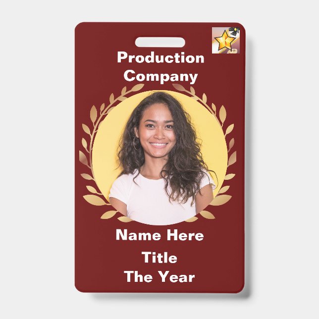 Crachá Folha de Ouro Vermelho (Frente)