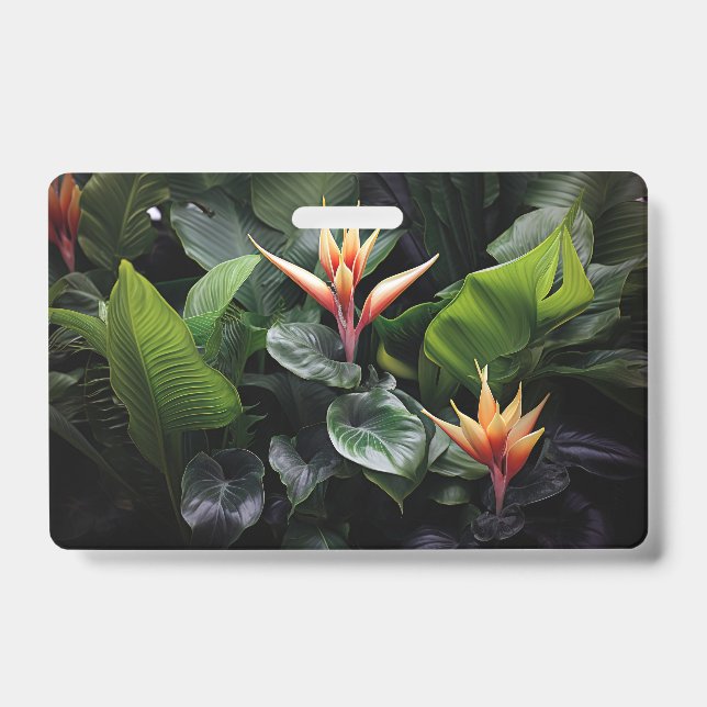 Crachá Folhas tropicais exóticas (Frente)