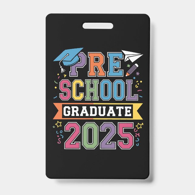 Crachá Formando Pré-Escolar 2025 - Graduação Pré-Escolar (Frente)