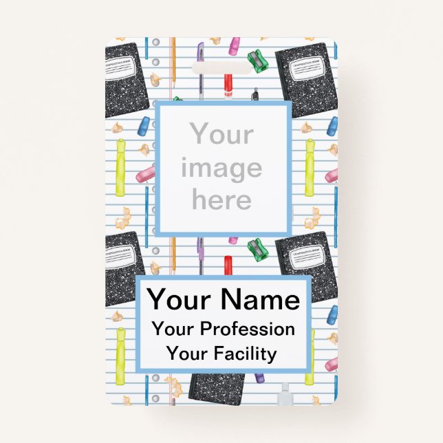 Crachá Fornecimentos de Escrevendo Personalizados - Crach (Frente)