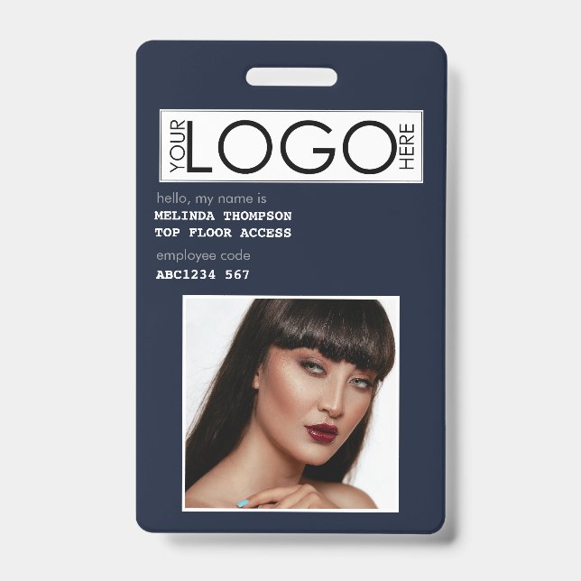 Crachá Foto da empresa de identificação do funcionário em (Frente)