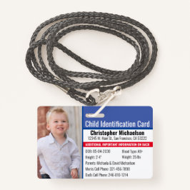 Crachá Foto de Alergia de Emergência para Identificação d