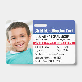 Crachá Foto de Alergia de Emergência para Identificação d