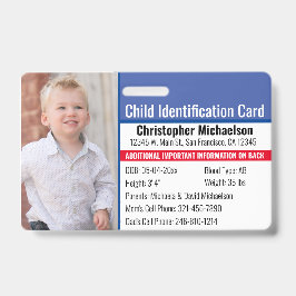 Crachá Foto de Alergia de Emergência para Identificação d