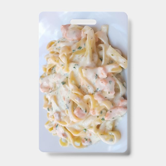 Crachá Foto de Comida Personalizada de Massa (Frente)