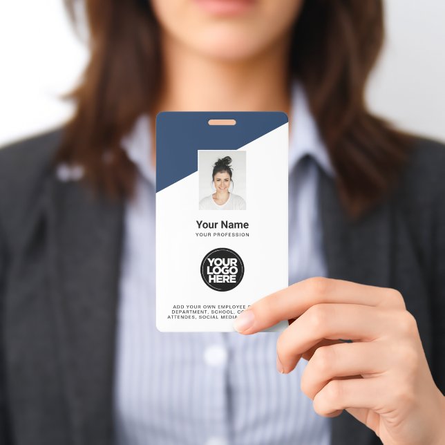 Crachá Foto de Funcionário Grande Personalizada, Código d (Apresentado)