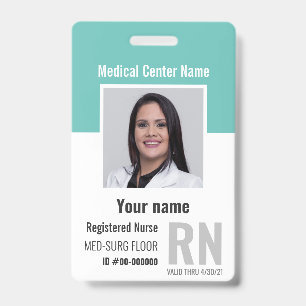 Crachá Foto de Funcionário Médico