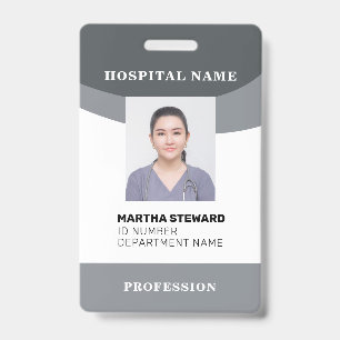 Crachá Foto de Funcionário Médico Enfermeiro Hospitalar E