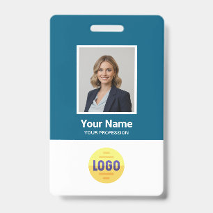 Crachá Foto de Funcionário Personalizada, Código de Barra