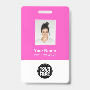 Crachá Foto de Funcionário Personalizada, Código de Barra