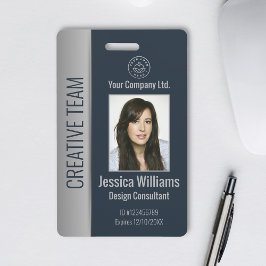 Crachá Foto de Funcionário Personalizada, Código de Barra