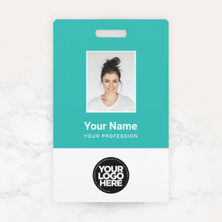 Crachá Foto de Funcionário Personalizada, Código de Barra