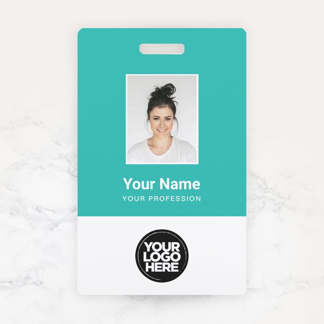 Crachá Foto de Funcionário Personalizada, Código de Barra (Criador carregado)