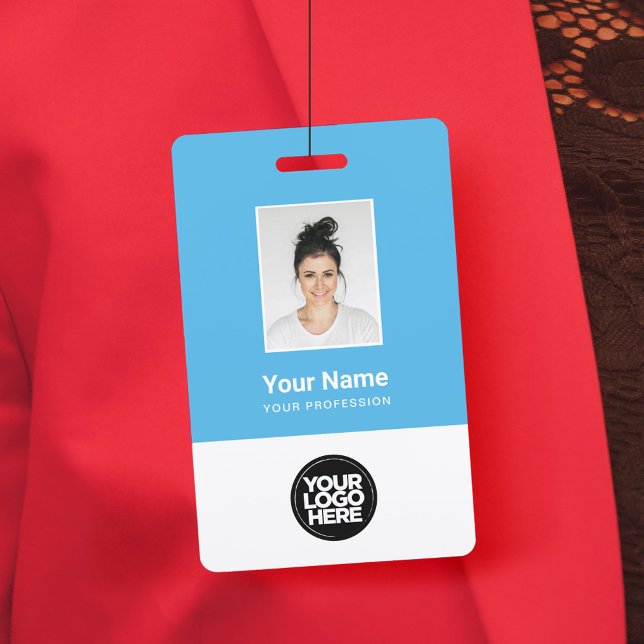 Crachá Foto de Funcionário Personalizada, Código de Barra (Create your own amazing accessory to showcase your dedication to excellence in the corporate world!)