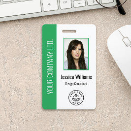Crachá Foto de Funcionário Personalizada, Código de Barra