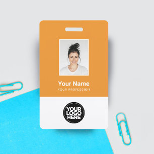 Crachá Foto de Funcionário Personalizada, Código de Barra