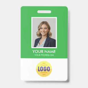 Crachá Foto de Funcionário Personalizada, Código de Barra