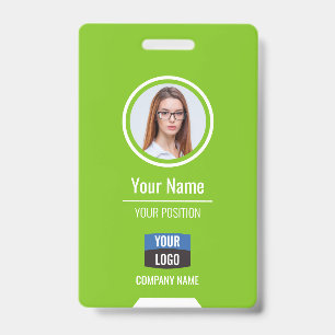 Crachá Foto de Funcionário Personalizada, Código de Barra