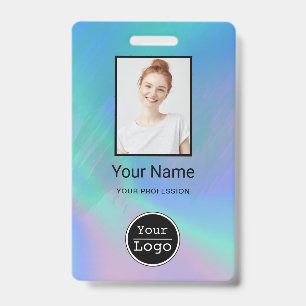 Crachá Foto de Funcionário Personalizada, Código de Barra