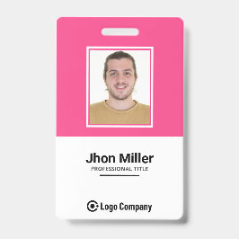 Crachá Foto de Funcionário Personalizada, Logotipo, Códig